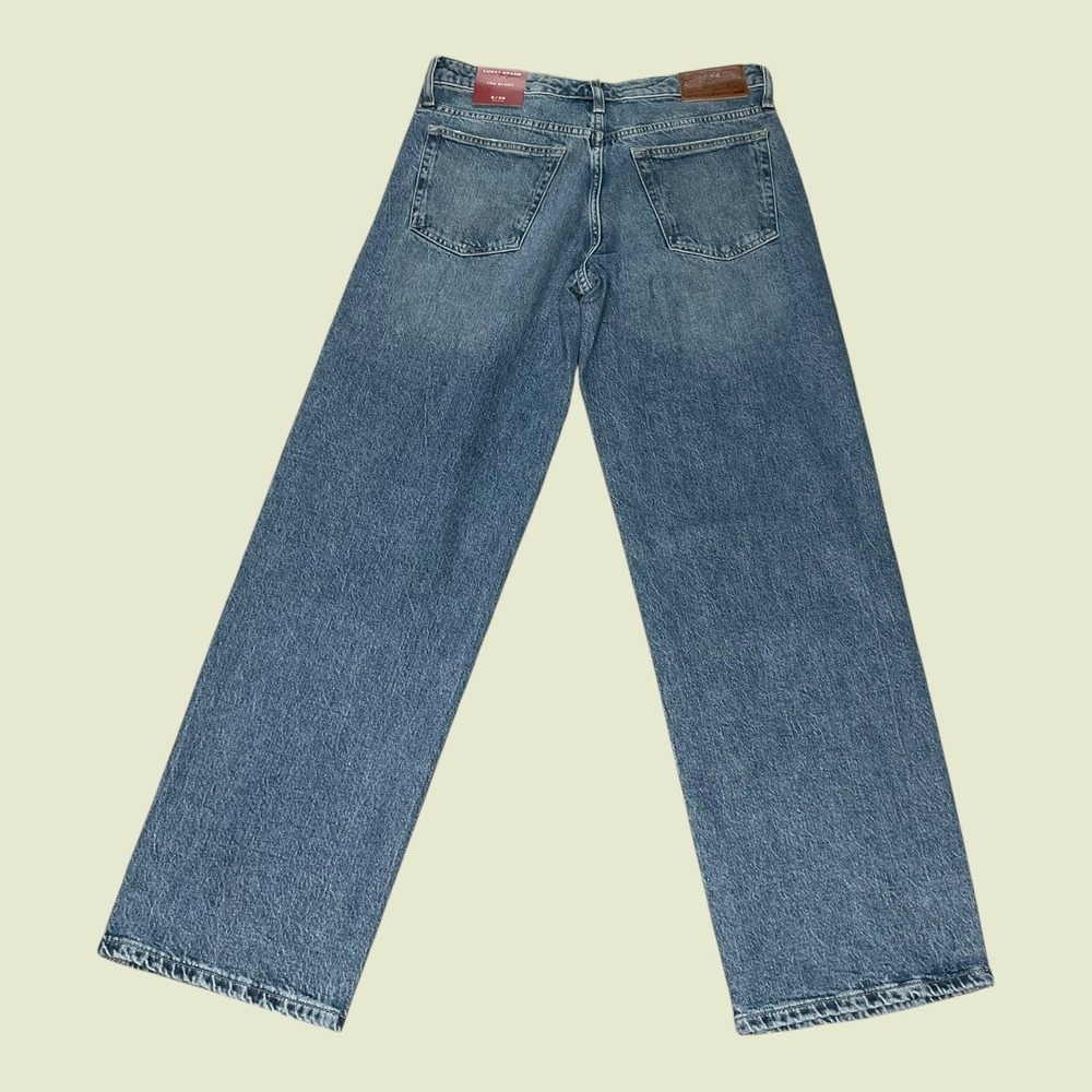 NEW Lucky Brand Legend The Baggy Jeans Blue Bow Embroidery Rhinestone 6/28 R - Picture 3 of 12